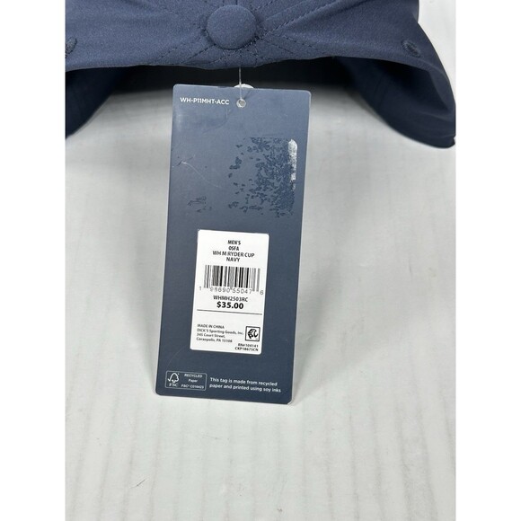 Walter Hagen Ryder Cup Adult Performance Adjustable Golf Hat Cap Navy OSFA NEW - Picture 6 of 6